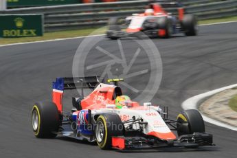 World © Octane Photographic Ltd. Manor Marussia F1 Team MR03B – Roberto Merhi and William Stevens. Sunday 26th July 2015, F1 Hungarian GP Race, Hungaroring, Hungary. Digital Ref: 1360CB1L7522