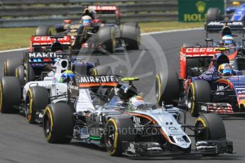 World © Octane Photographic Ltd. Sahara Force India VJM08B – Sergio Perez. Sunday 26th July 2015, F1 Hungarian GP Race, Hungaroring, Hungary. Digital Ref: 1360CB1L7660