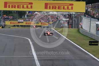 World © Octane Photographic Ltd. Scuderia Ferrari SF15-T– Sebastian Vettel and Kimi Raikkonen. Sunday 26th July 2015, F1 Hungarian GP Race, Hungaroring, Hungary. Digital Ref: