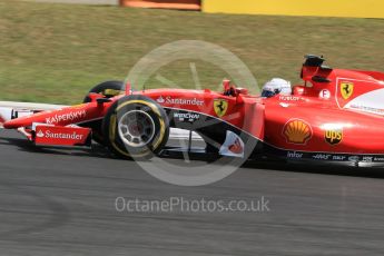 World © Octane Photographic Ltd. Scuderia Ferrari SF15-T– Sebastian Vettel. Sunday 26th July 2015, F1 Hungarian GP Race, Hungaroring, Hungary. Digital Ref: