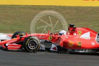 World © Octane Photographic Ltd. Scuderia Ferrari SF15-T– Sebastian Vettel. Sunday 26th July 2015, F1 Hungarian GP Race, Hungaroring, Hungary. Digital Ref: