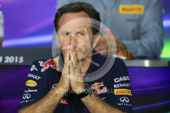 World © Octane Photographic Ltd. FIA Team Personnel Press Conference. Friday 24th July 2015, F1 Hungarian GP, Hungaroring, Hungary. Christian Horner – Infiniti Red Bull Racing Team Principle. Digital Ref: 1351LB1D9146