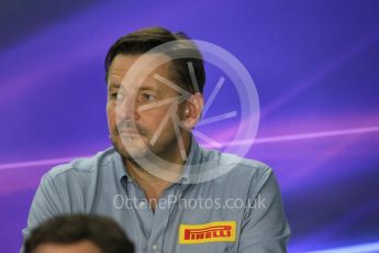 World © Octane Photographic Ltd. FIA Team Personnel Press Conference. Friday 24th July 2015, F1 Hungarian GP, Hungaroring, Hungary. Paul Hembrey – Pirelli Motorsport Director. Digital Ref: 1351LB1D9170