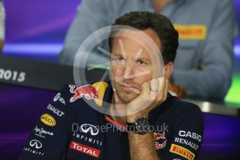 World © Octane Photographic Ltd. FIA Team Personnel Press Conference. Friday 24th July 2015, F1 Hungarian GP, Hungaroring, Hungary. Christian Horner – Infiniti Red Bull Racing Team Principle. Digital Ref: 1351LB1D9214