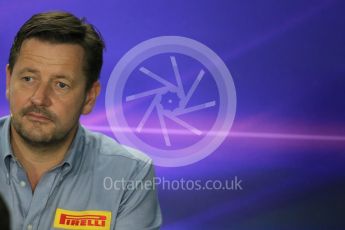 World © Octane Photographic Ltd. FIA Team Personnel Press Conference. Friday 24th July 2015, F1 Hungarian GP, Hungaroring, Hungary. Paul Hembrey – Pirelli Motorsport Director. Digital Ref: 1351LB1D9218