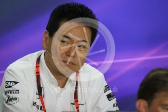 World © Octane Photographic Ltd. FIA Team Personnel Press Conference. Friday 24th July 2015, F1 Hungarian GP, Hungaroring, Hungary. Yasuhisa Arai – Honda Head of Motorsport. Digital Ref: 1351LB1D9260