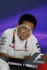 World © Octane Photographic Ltd. FIA Team Personnel Press Conference. Friday 24th July 2015, F1 Hungarian GP, Hungaroring, Hungary. Yasuhisa Arai – Honda Head of Motorsport. Digital Ref: 1351LB1D9292