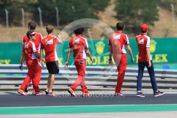 World © Octane Photographic Ltd. Scuderia Ferrari SF15-T– Sebastian Vettel and Esteban Gutierrez. Thursday 23rd July 2015, F1 Hungarian GP track walk, Hungaroring, Hungary. Digital Ref: 1343CB7D7840