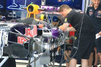 World © Octane Photographic Ltd. Infiniti Red Bull Racing RB1. Thursday 23rd July 2015, F1 Hungarian GP Pitlane, Hungaroring, Hungary. Digital Ref: 1343LB5D0015