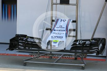 World © Octane Photographic Ltd. Williams Martini Racing FW37. Thursday 23rd July 2015, F1 Hungarian GP Pitlane, Hungaroring, Hungary. Digital Ref: 1343LB5D0024