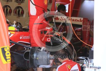 World © Octane Photographic Ltd. Scuderia Ferrari SF15-T. Thursday 23rd July 2015, F1 Hungarian GP Pitlane, Hungaroring, Hungary. Digital Ref: 1343LB5D0041