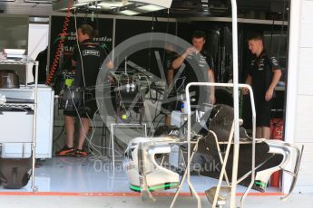 World © Octane Photographic Ltd. Sahara Force India VJM08B. Thursday 23rd July 2015, F1 Hungarian GP Pitlane, Hungaroring, Hungary. Digital Ref: 1343LB5D0085