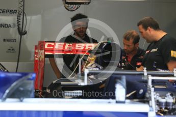 World © Octane Photographic Ltd. Scuderia Toro Rosso STR10. Thursday 23rd July 2015, F1 Hungarian GP Pitlane, Hungaroring, Hungary. Digital Ref: 1343LB5D0101