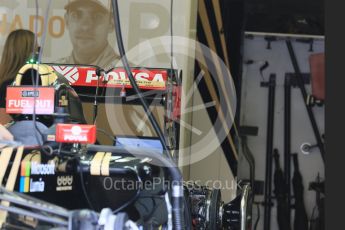 World © Octane Photographic Ltd. Lotus F1 Team E23 Hybrid – Pastor Maldonado. Thursday 23rd July 2015, F1 Hungarian GP Pitlane, Hungaroring, Hungary. Digital Ref: 1343LB5D0114