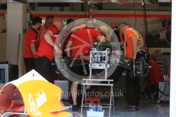 World © Octane Photographic Ltd. Manor Marussia F1 Team MR03B. Thursday 23rd July 2015, F1 Hungarian GP Pitlane, Hungaroring, Hungary. Digital Ref: 1343LB5D0132