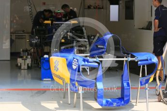 World © Octane Photographic Ltd. Sauber F1 Team C34-Ferrari – Felipe Nasr. Thursday 23rd July 2015, F1 Hungarian GP Pitlane, Hungaroring, Hungary. Digital Ref: 1343LB5D0154