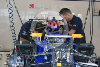 World © Octane Photographic Ltd. Sauber F1 Team C34-Ferrari – Felipe Nasr. Thursday 23rd July 2015, F1 Hungarian GP Pitlane, Hungaroring, Hungary. Digital Ref: 1343LB5D0162