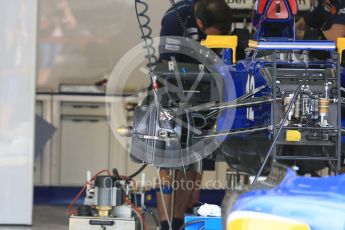 World © Octane Photographic Ltd. Sauber F1 Team C34-Ferrari – Felipe Nasr. Thursday 23rd July 2015, F1 Hungarian GP Pitlane, Hungaroring, Hungary. Digital Ref: 1343LB5D0165