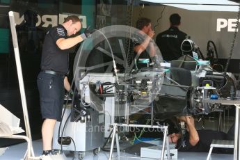 World © Octane Photographic Ltd. Mercedes AMG Petronas F1 W06 Hybrid. Thursday 23rd July 2015, F1 Hungarian GP Pitlane, Hungaroring, Hungary. Digital Ref: 1343LB5D9999