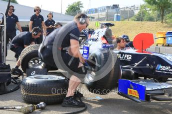 World © Octane Photographic Ltd. Friday 24th July 2015. Daiko Team Lazarus pitstop practice. GP2 Practice Session – Hungaroring, Hungary. Digital Ref. : 1347CB1L4648