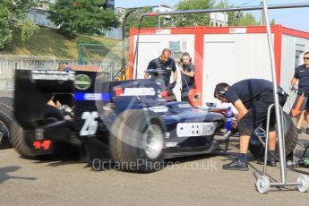 World © Octane Photographic Ltd. Friday 24th July 2015. Daiko Team Lazarus pitstop practice. GP2 Practice Session – Hungaroring, Hungary. Digital Ref. : 1347CB1L4662