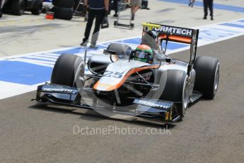 World © Octane Photographic Ltd. Friday 24th July 2015. Hilmer Motorsport – Sergio Canamasas. GP2 Practice Session – Hungaroring, Hungary. Spain. Digital Ref. : 1347CB1L5100