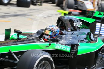 World © Octane Photographic Ltd. Friday 24th July 2015. Status Grand Prix – Richie Stanaway. GP2 Practice Session – Hungaroring, Hungary. Digital Ref. : 1347CB1L5167