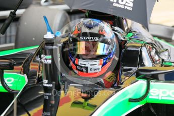 World © Octane Photographic Ltd. Friday 24th July 2015. Status Grand Prix – Richie Stanaway. GP2 Practice Session – Hungaroring, Hungary. Digital Ref. : 1347CB1L5210