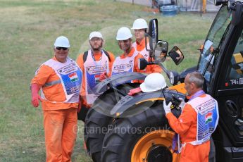 World © Octane Photographic Ltd. Saturday 25th July 2015. Turn 3 marshals. GP2 Race 1 – Hungaroring, Hungary. Digital Ref. : 1354CB1L6422