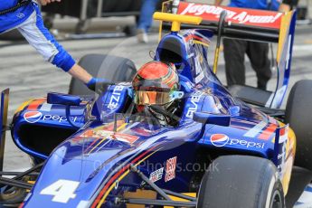 World © Octane Photographic Ltd. Saturday 25th July 2015. Carlin – Sean Gelael. GP2 Race 1 – Hungaroring, Hungary. Digital Ref. : 1354CB1L6525