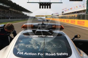 World © Octane Photographic Ltd. Saturday 25th July 2015. Mercedes AMG GTs Safety car. GP2 Race 1 – Hungaroring, Hungary. Digital Ref. : 1354CB7D8673