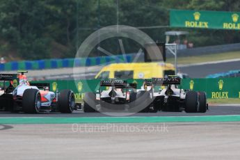 World © Octane Photographic Ltd. Saturday 25th July 2015. The pack heads out of turn 3. GP2 Race 1 – Hungaroring, Hungary. Digital Ref. : 1354CB7D8825