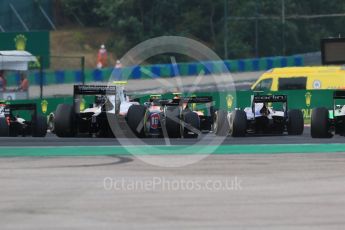 World © Octane Photographic Ltd. Saturday 25th July 2015. The pack heads out of turn 3. GP2 Race 1 – Hungaroring, Hungary. Digital Ref. : 1354CB7D8832