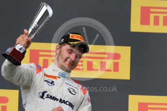 World © Octane Photographic Ltd. Saturday 25th July 2015. Rapax – Sergey Sirotkin (provisional 3rd). GP2 Race 1 podium – Hungaroring, Hungary. Digital Ref. : 1354CB7D8977