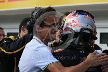 World © Octane Photographic Ltd. Saturday 25th July 2015. DAMS – Pierre Gasly (2nd). GP2 Race 1 parc ferme – Hungaroring, Hungary. Digital Ref. : 1354LB1D1471