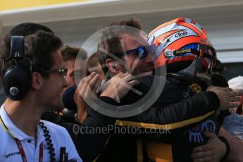 World © Octane Photographic Ltd. Saturday 25th July 2015. DAMS – Alex Lynn (1st). GP2 Race 1 parc ferme – Hungaroring, Hungary. Digital Ref. : 1354LB1D1501