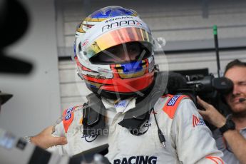 World © Octane Photographic Ltd. Saturday 25th July 2015. Rapax – Sergey Sirotkin (provisional 3rd). GP2 Race 1 parc ferme – Hungaroring, Hungary. Digital Ref. : 1354LW1L6631