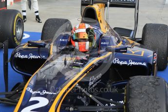 World © Octane Photographic Ltd. Saturday 25th July 2015. DAMS – Alex Lynn (1st). GP2 Race 1 parc ferme – Hungaroring, Hungary. Digital Ref. : 1354LW1L6646