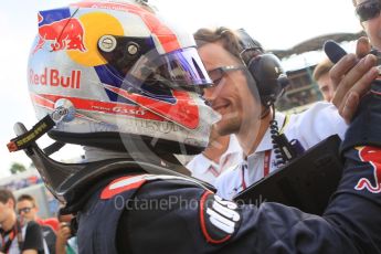 World © Octane Photographic Ltd. Saturday 25th July 2015. DAMS – Pierre Gasly (2nd). GP2 Race 1 parc ferme – Hungaroring, Hungary. Digital Ref. : 1354LW1L6680