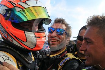 World © Octane Photographic Ltd. Saturday 25th July 2015. DAMS – Alex Lynn (1st). GP2 Race 1 parc ferme – Hungaroring, Hungary. Digital Ref. : 1354LW1L6726