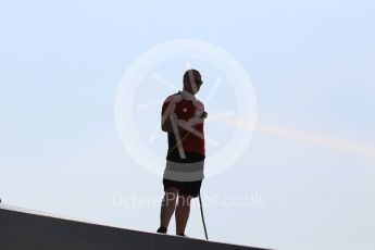 World © Octane Photographic Ltd. Friday 24th July 2015. Arden International spraying water over their garage to keep the temperature down. GP2 Qualifying – Hungaroring, Hungary. Digital Ref. : 1350CB1L5855