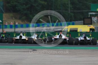 World © Octane Photographic Ltd. Saturday 25th July 2015. The pack heads out of turn 3. GP3 Race 1 – Hungaroring, Hungary. Digital Ref. :