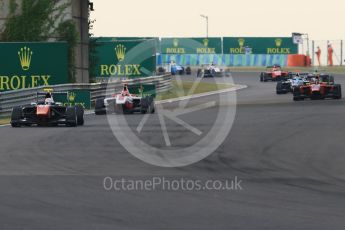 World © Octane Photographic Ltd. Saturday 25th July 2015. Trident – Luca Ghiotto leads the restart from ART Grand Prix – Esteban Ocon . GP3 Race 1 – Hungaroring, Hungary. Digital Ref. :