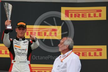 World © Octane Photographic Ltd. Saturday 25th July 2015. ART Grand Prix – Marvin Kirchhofer (3rd). GP3 Race 1 Podium – Hungaroring, Hungary. Digital Ref. :