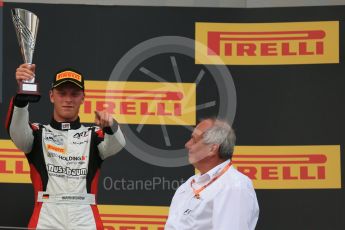 World © Octane Photographic Ltd. Saturday 25th July 2015. ART Grand Prix –  Marvin Kirchhofer (3rd). GP3 Race 1 Podium – Hungaroring, Hungary. Digital Ref. :