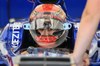 World © Octane Photographic Ltd. Thursday 23rd July 2015. Carlin – Sean Gelael. GP2 Paddock – Hungaroring, Hungary. Digital Ref. : 1344CB1L4540