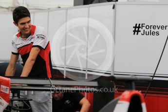 World © Octane Photographic Ltd. Thursday 23rd July 2015. ART Grand Prix – Esteban Ocon  #ForeverJules. GP3 Paddock – Hungaroring, Hungary. Digital Ref. : 1344CB1L4567