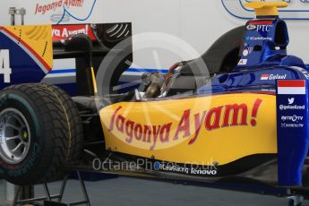 World © Octane Photographic Ltd. Thursday 23rd July 2015. Carlin – Sean Gelael. GP2 Paddock – Hungaroring, Hungary. Digital Ref. : 1344CB7D7755