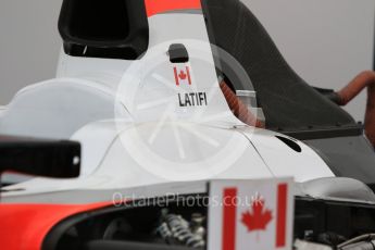 World © Octane Photographic Ltd. Thursday 23rd July 2015. MP Motorsport – Nicohlas Latifi. GP2 Paddock – Hungaroring, Hungary. Digital Ref. : 1344CB7D7788