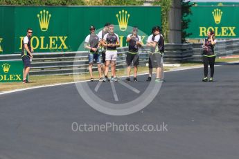 World © Octane Photographic Ltd. Thursday 23rd July 2015. Status Grand Prix – Marlon Stockinger, Richie Stanaway, Seb Morris, Alex Fontana and Sandy Stuvik. GP2 and GP3 Track walk – Hungaroring, Hungary. Digital Ref. : 1344CB7D7794